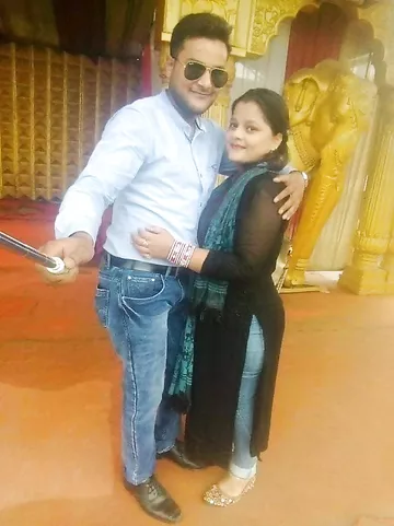 Indian wife kissing and boob press foreplay sex