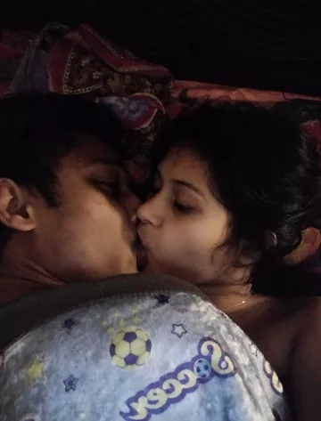 Newly married couple first night romance photos