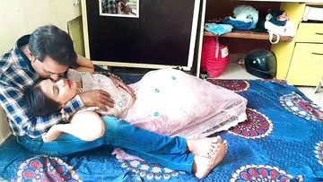 Indian porn wife big boobs pressing and foreplay