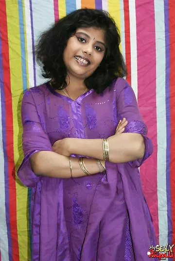 Horny Babe Rupali Purple Shalwar Suit