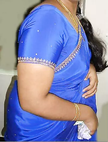Indian Aunty Bano Blue Blouse Stripped Nude