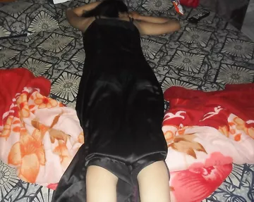 Indian Mallu Bhabhi In Black Nighty Hairy Pussy Fucked