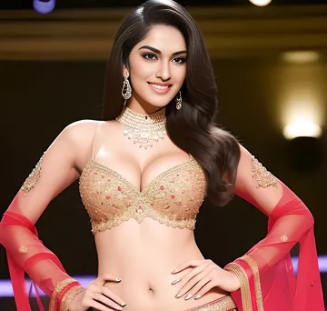 Skinny Indian Model Showing Perky Boobs Utterly Ready