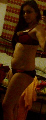 Beautiful Indian babe strips when alone at home