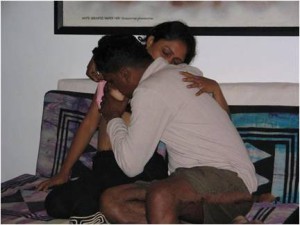 A sexy Tamil aunty is getting naughty with her horny young lover