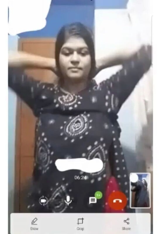Beautiful bhabhi topless on video call with devar