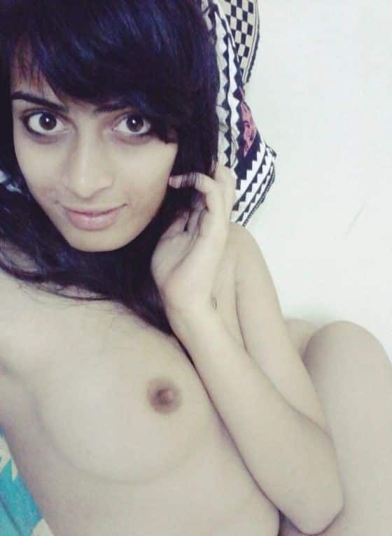 Small tits Desi girl selfie photos