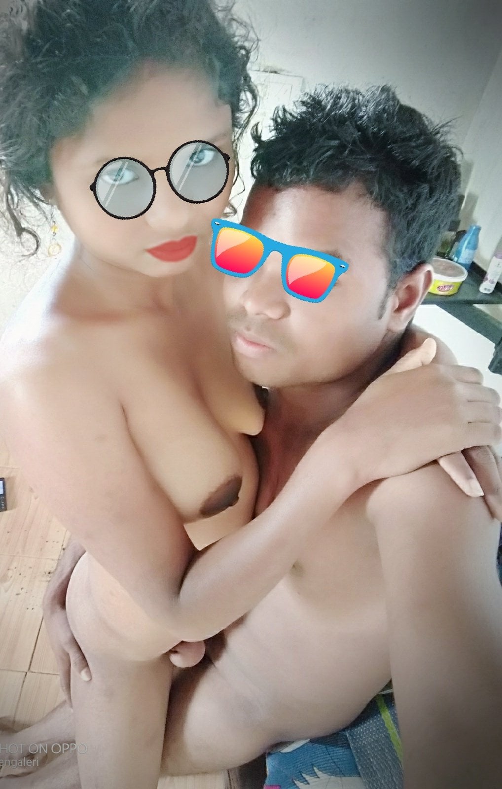 Newly married young lovely couple nude pics