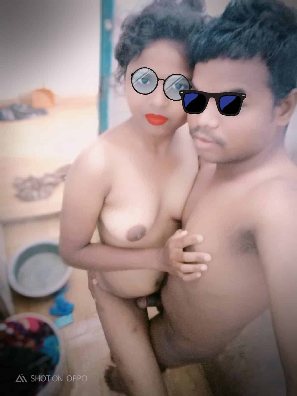 Newly married young lovely couple nude pics