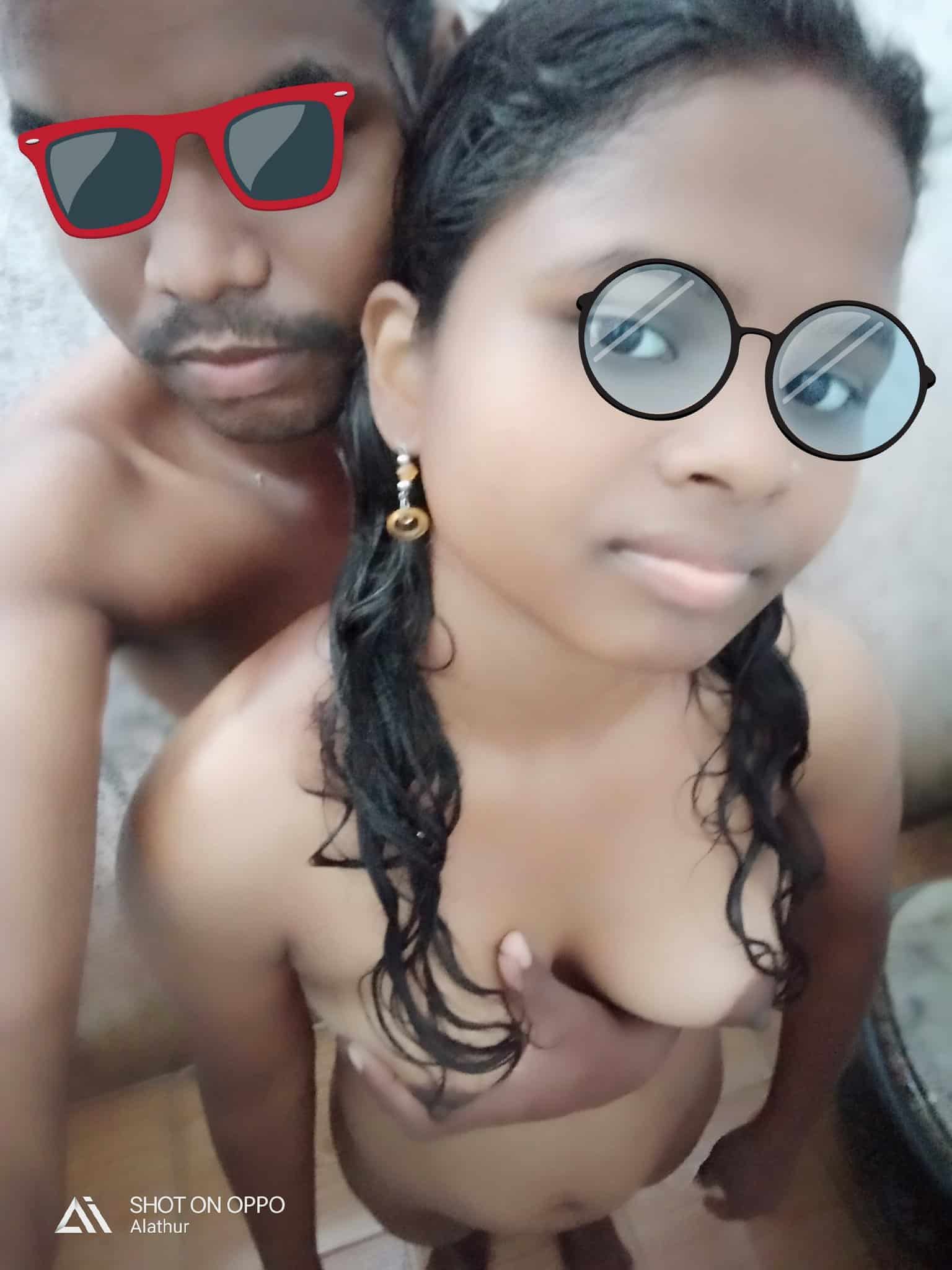 Newly married young lovely couple nude pics