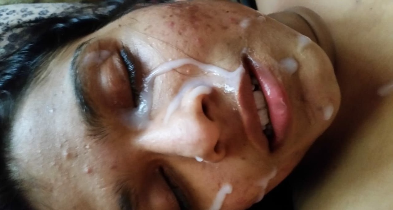 Indian wife cum facial pics