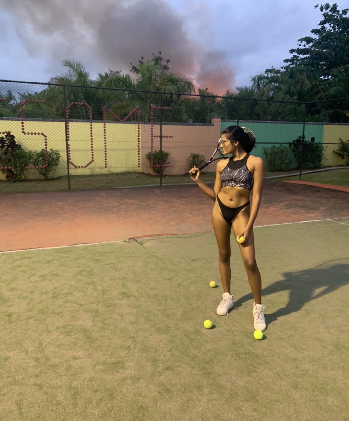 Desi Tennis Girl Fueling Your Fantasies Hot