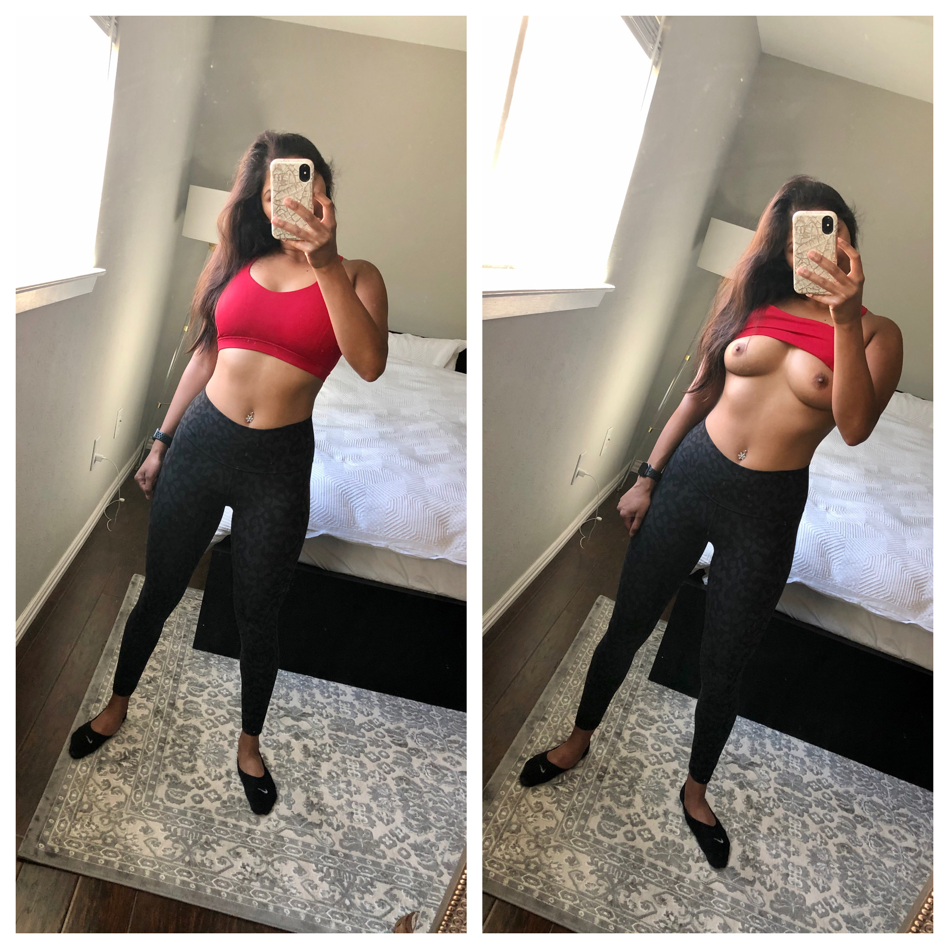 Stripping Gym Clothes Craving Cock In Tight Holes