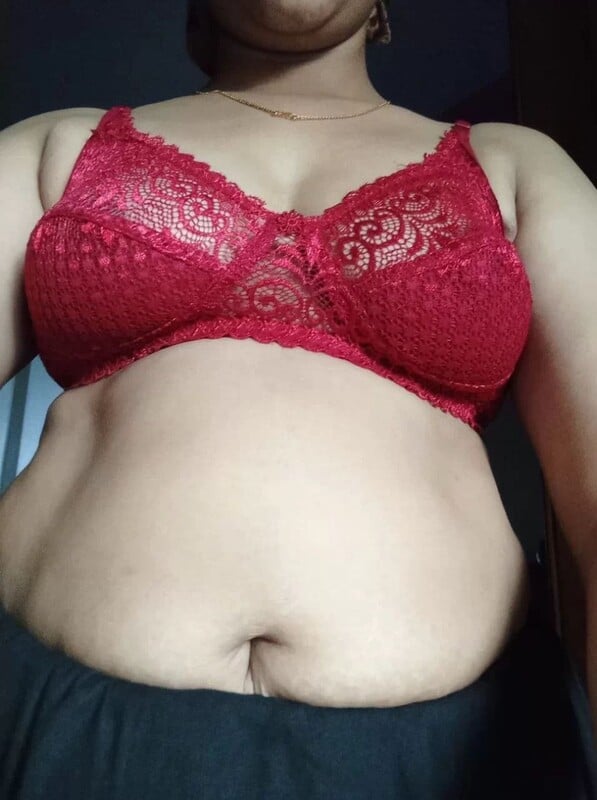 Bhabhi in red lingerie nude big boobs showing