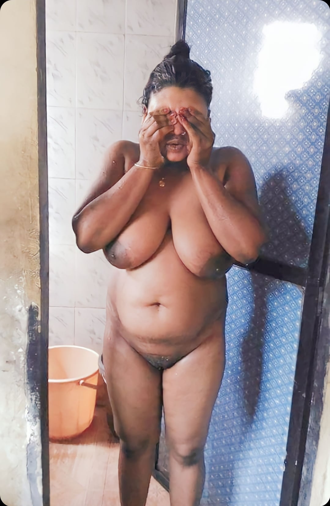 Big boobs wife coming out naked from bathroom