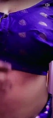 Telugu wife cam show with saree stripping to topless