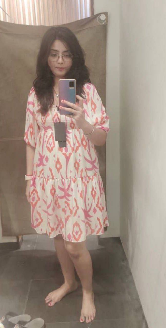 Newly married cute wife boobs showing to husband