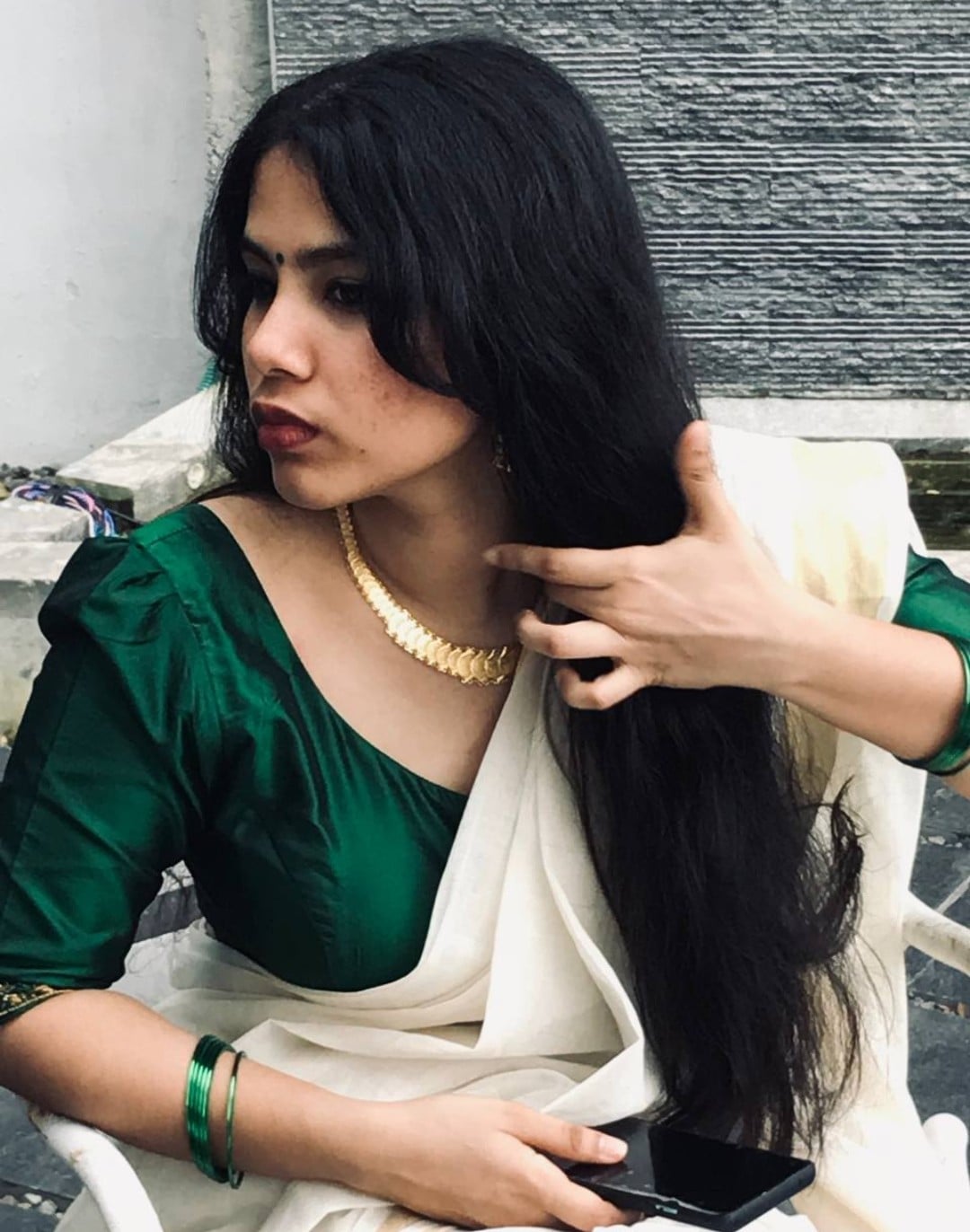 Beautiful girl boob press by boyfriend and topless