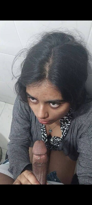 Young wife blowjob first time to husband after marriage