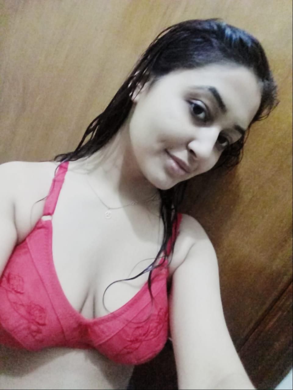 Gorgeous girl in bra shows topless body to boyfriend