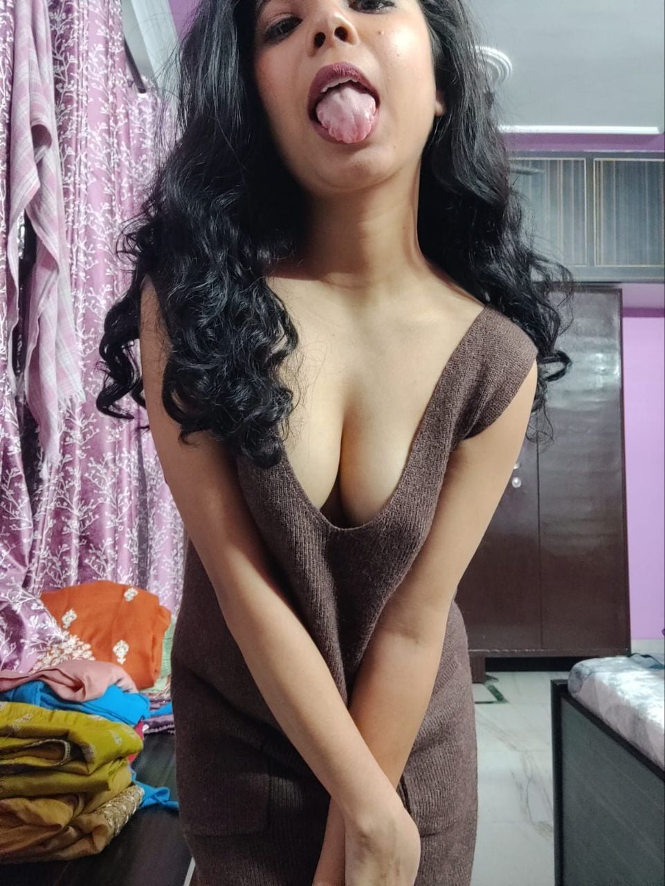 Assamese girlfriend striptease fingering pussy