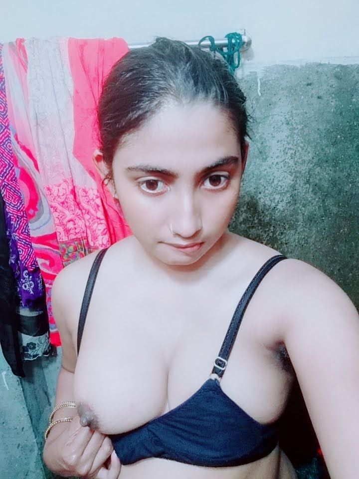 Hairy armpits Indian girl nude in bathroom