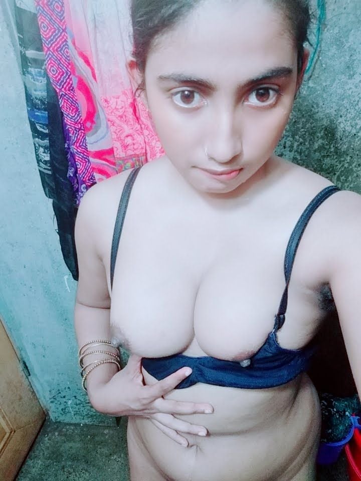 Hairy armpits Indian girl nude in bathroom
