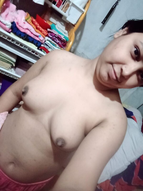 First time boobs show of cute Indian girlfriend