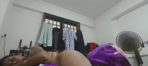 Tattooed desi girl nude with pillow humping