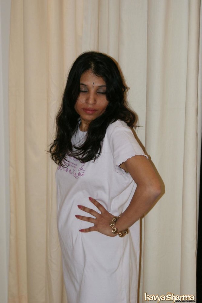 Hot Indian Girl Kavya Sharma Night Suit Photos