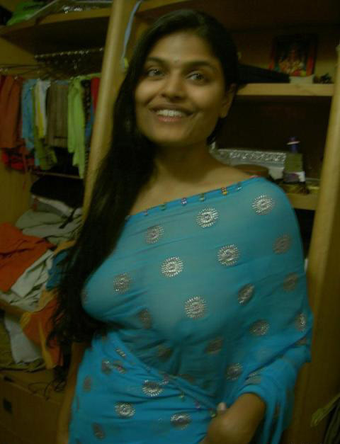 Horny Looking Indian Wife Blue Sari Pictures