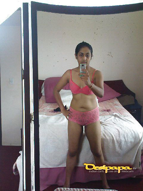 Indian Gujarathi Babe Pink Bra Nude
