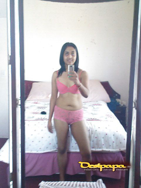 Indian Gujarathi Babe Pink Bra Nude