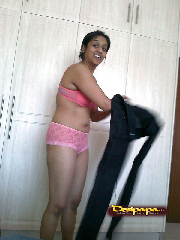 Indian Gujarathi Babe Pink Bra Nude