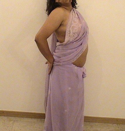 Horny Indian Bhabhi Rukhsana White Transparent Saree