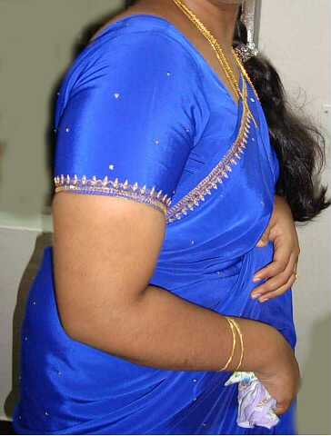 Indian Aunty Bano Blue Blouse Stripped Nude