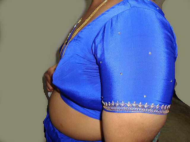 Indian Aunty Bano Blue Blouse Stripped Nude