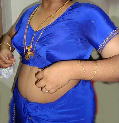 Indian Aunty Bano Blue Blouse Stripped Nude