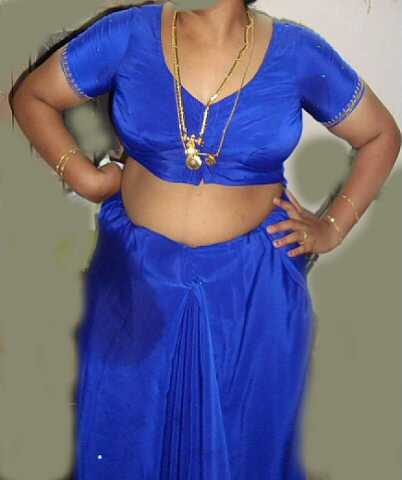 Indian Aunty Bano Blue Blouse Stripped Nude