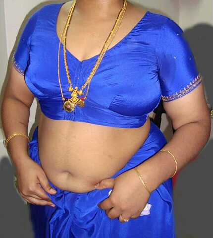 Indian Aunty Bano Blue Blouse Stripped Nude