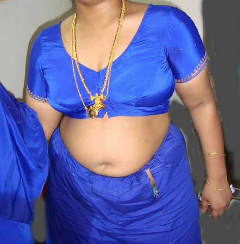 Indian Aunty Bano Blue Blouse Stripped Nude