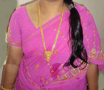 Indian Wife Mahek Pink Saree Stripped Nude