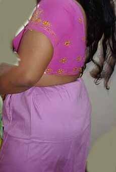 Indian Wife Mahek Pink Saree Stripped Nude