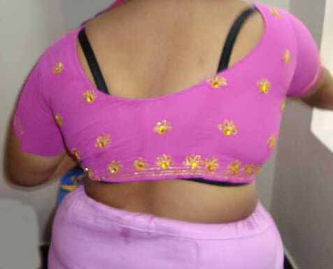 Indian Wife Mahek Pink Saree Stripped Nude