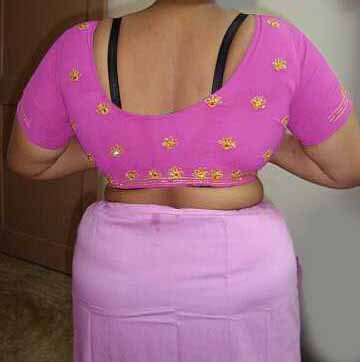 Indian Wife Mahek Pink Saree Stripped Nude