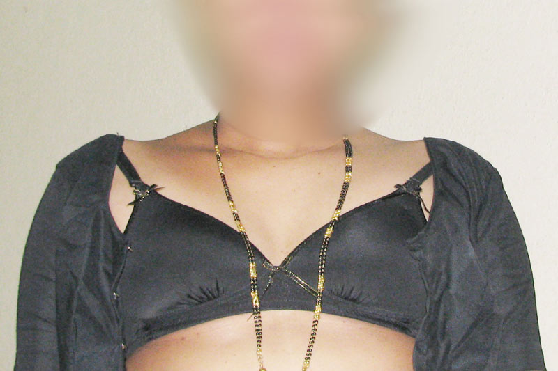 Indian Housewife Shamina Orange Saree Naked