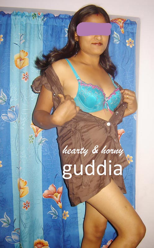 Indian Babe Guddia Sexy Blue Lingerie