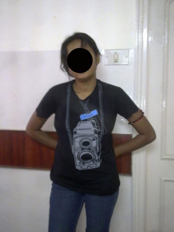 Indian wife opening her blouse for boobs