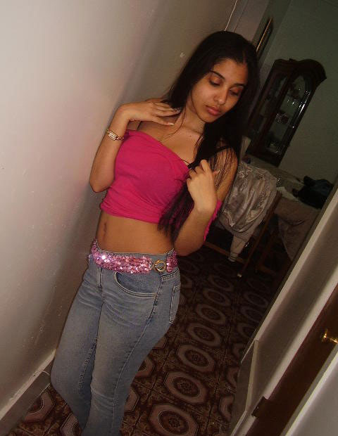 Mix bag picture of indian girl showing off