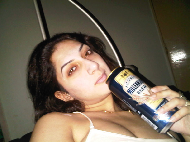 Drunk indian girl showing herself off